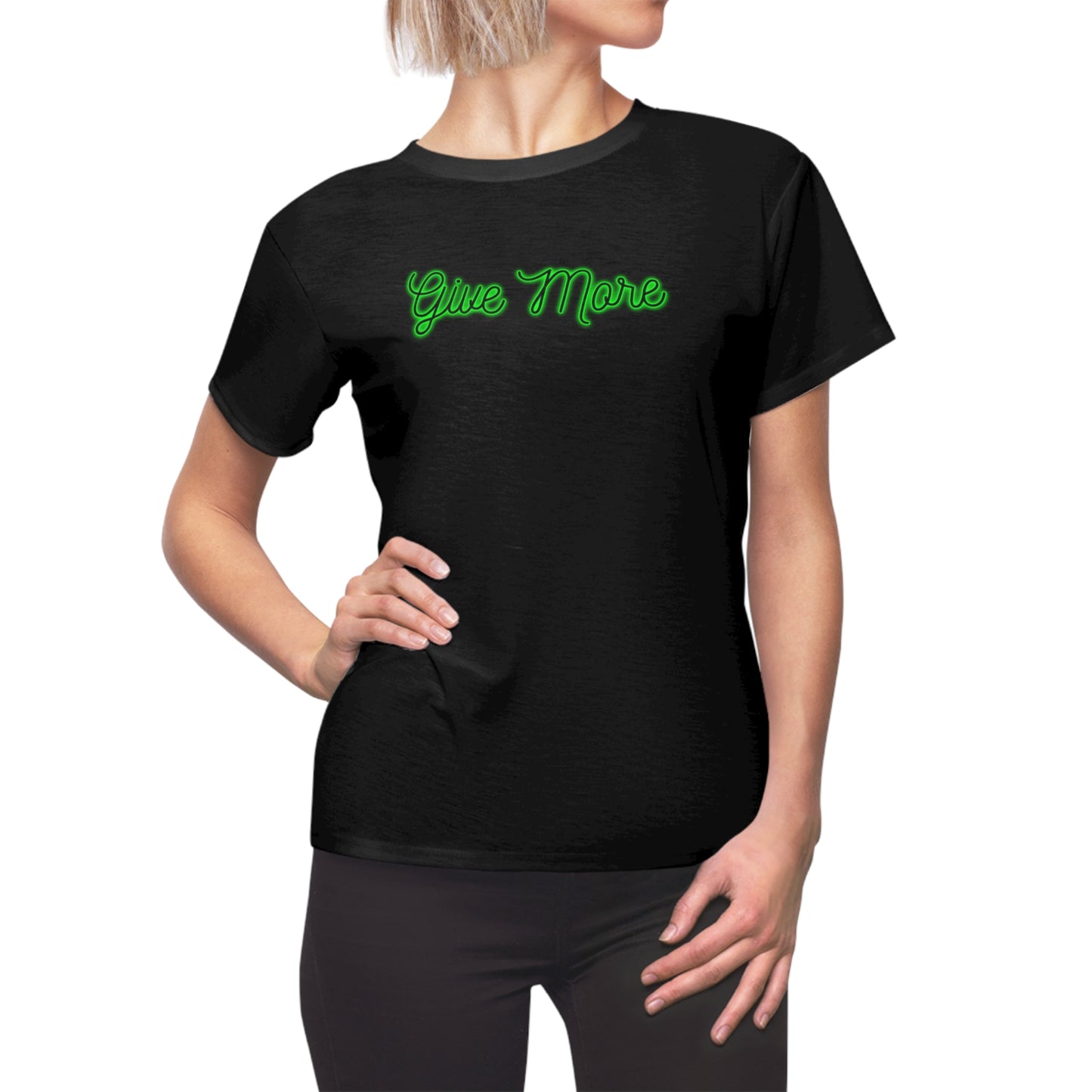 ViVi Vex Give More Shirt - Green on Black
