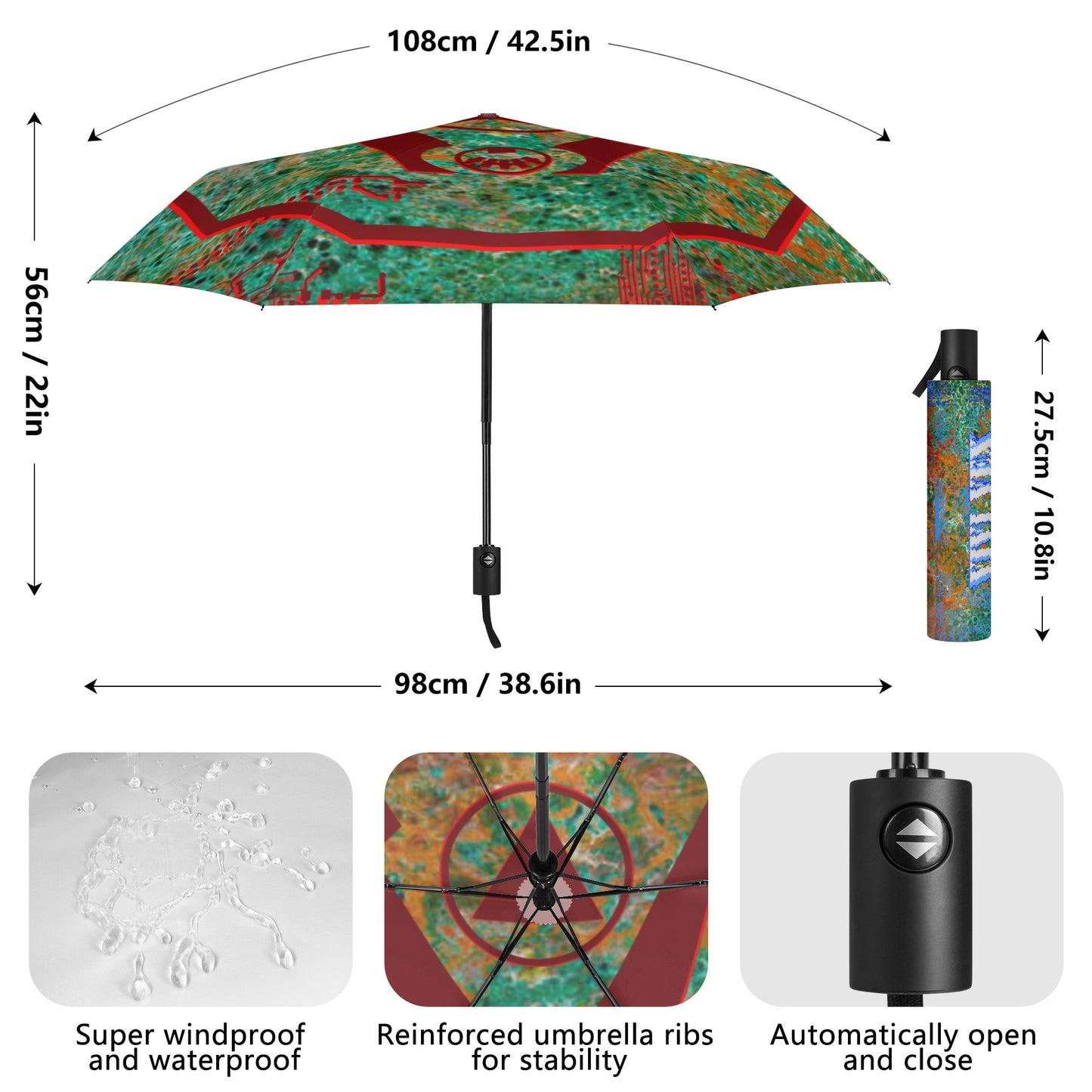ViVi Vex Sand~Punk Rusted Cyber Gator Umbrella