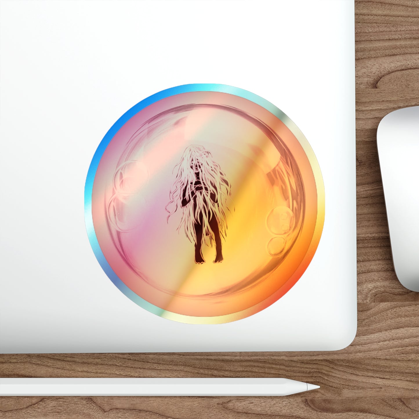ViVi Vex Clone in Mew Bubble - Holographic Sticker - Orange