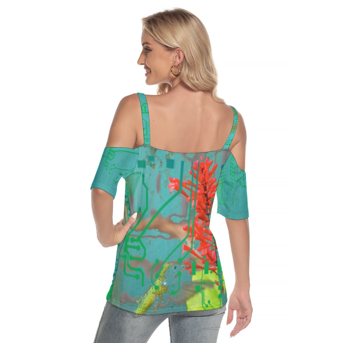 ViVi Vex Sand~Punk Wave~Raver Shirt (Criss Cross Shoulders)