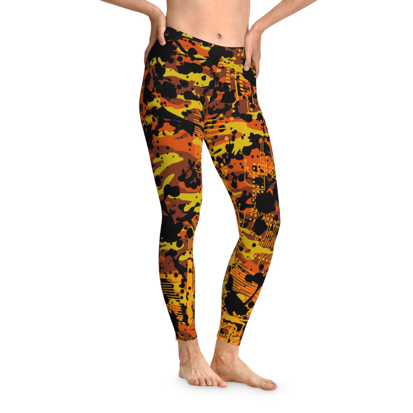 ViVi Vex Rust Punk Fool's Camo Leggings (Stretchy)