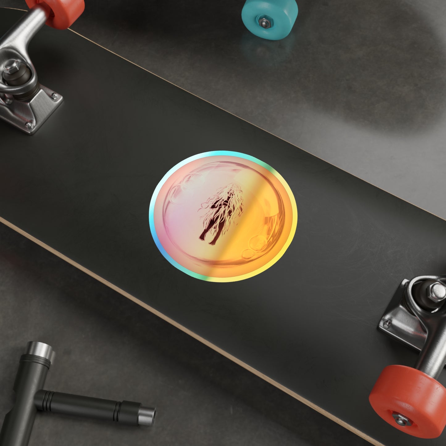 ViVi Vex Clone in Mew Bubble - Holographic Sticker - Orange