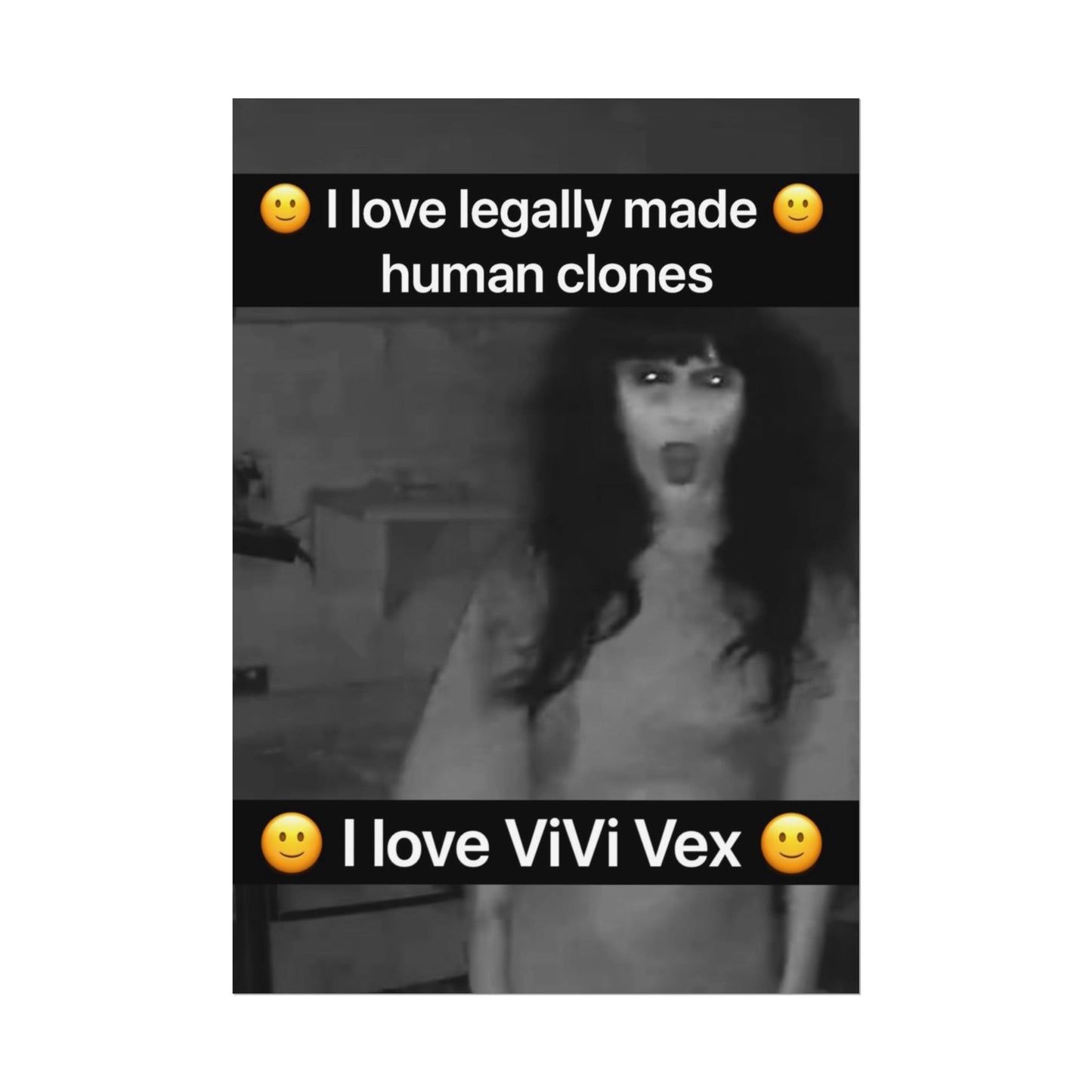 I love ViVi Vex I love Legally Made Human Clones Rolled Poster 3