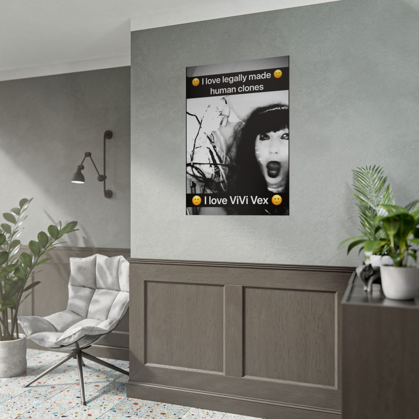 I love ViVi Vex I love Legally Made Human Clones Rolled Poster