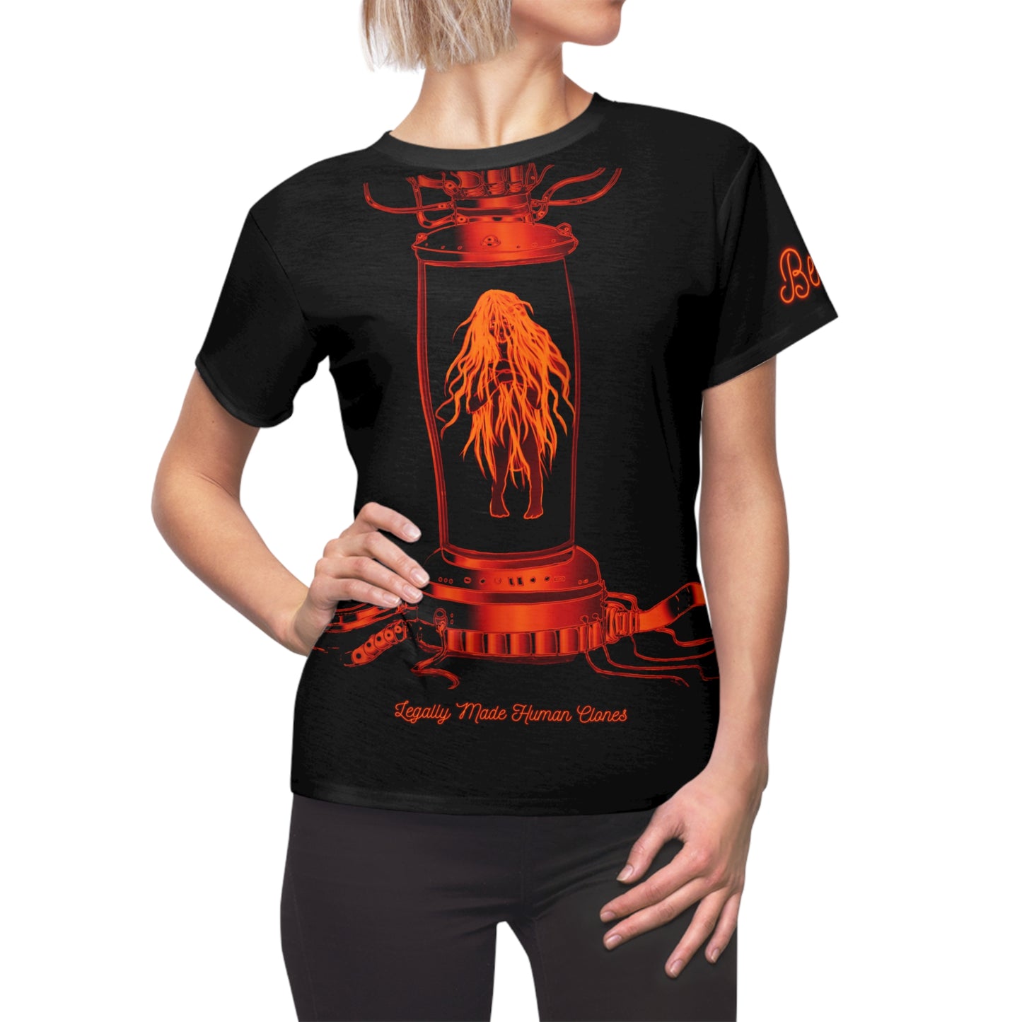 ViVi Vex in Tube Shirt - Orange on Black