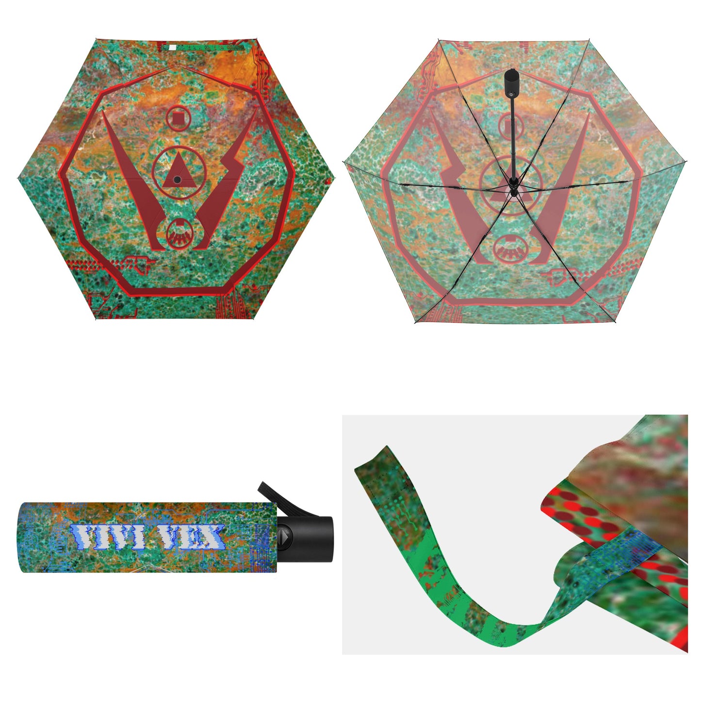 ViVi Vex Sand~Punk Rusted Cyber Gator Umbrella