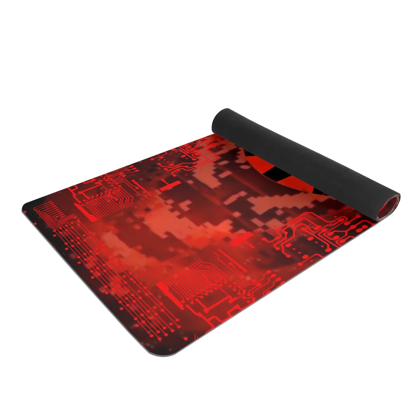 4mm Rubber Yoga Mat - Red Cyber Gear