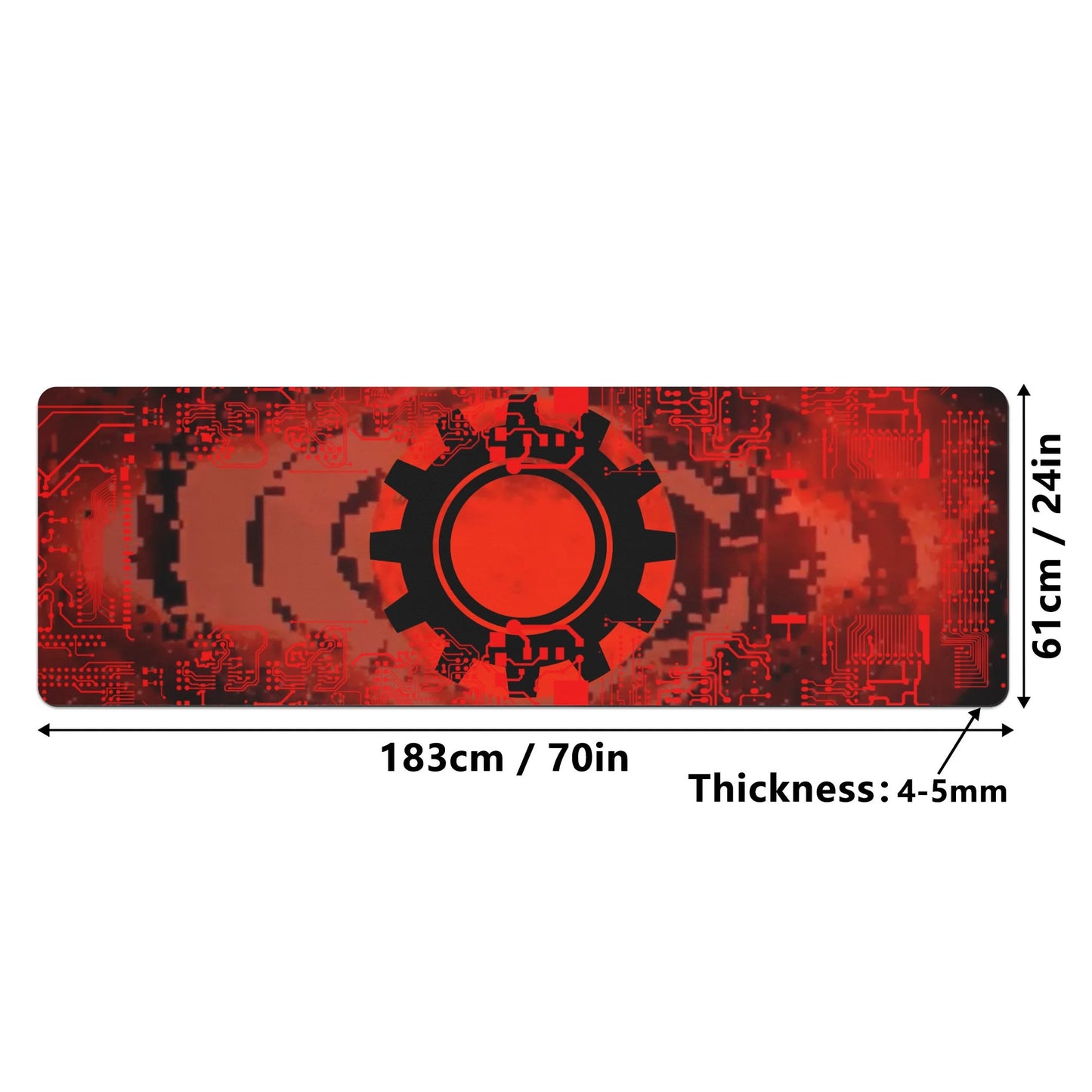 4mm Rubber Yoga Mat - Red Cyber Gear