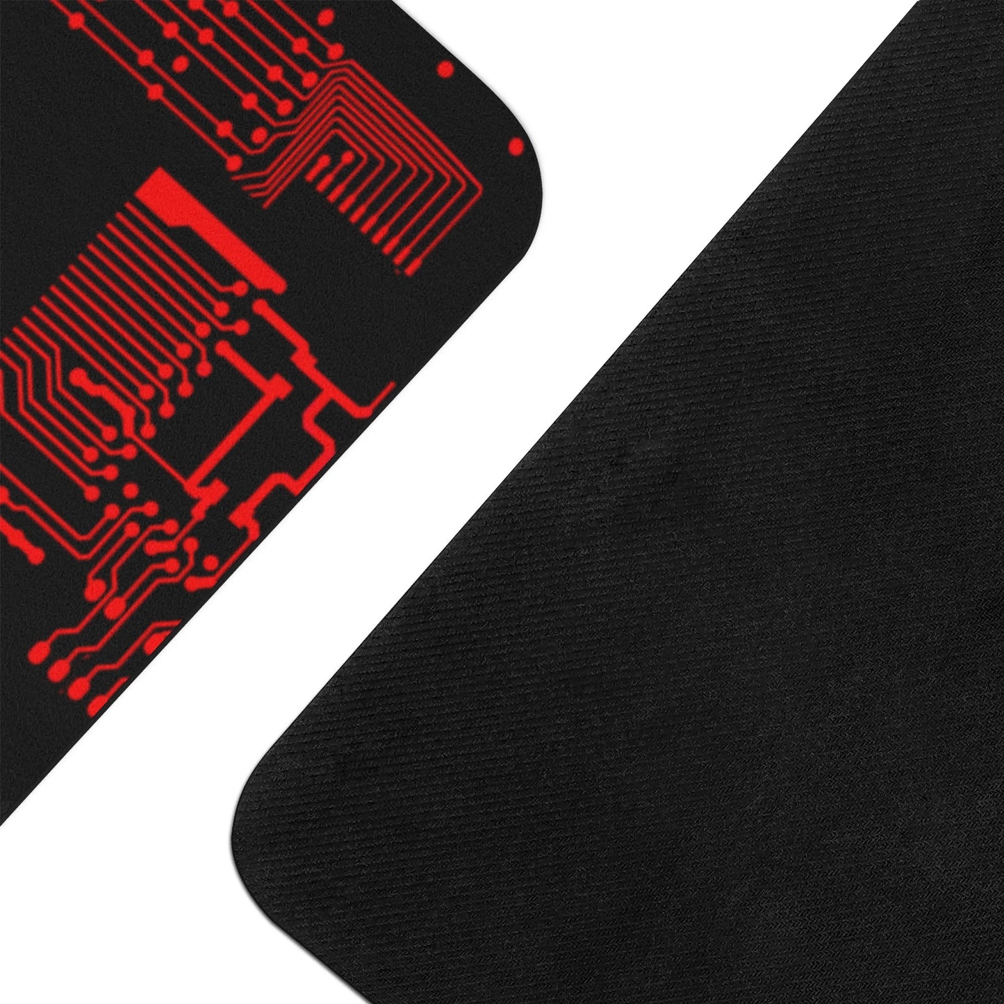 4mm Rubber Yoga Mat - Red Cyber Circuits