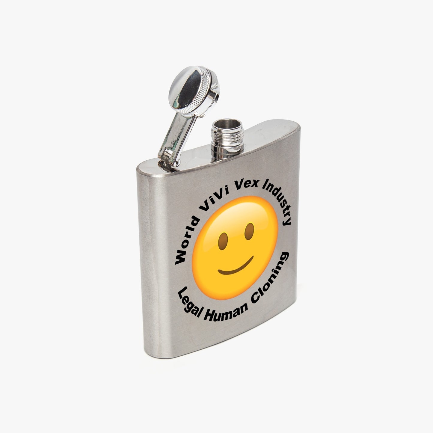 ViVi Vex World Industry Hip Flask 6oz Stainless Steel