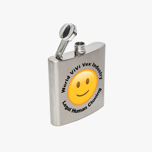 ViVi Vex World Industry Hip Flask 6oz Stainless Steel