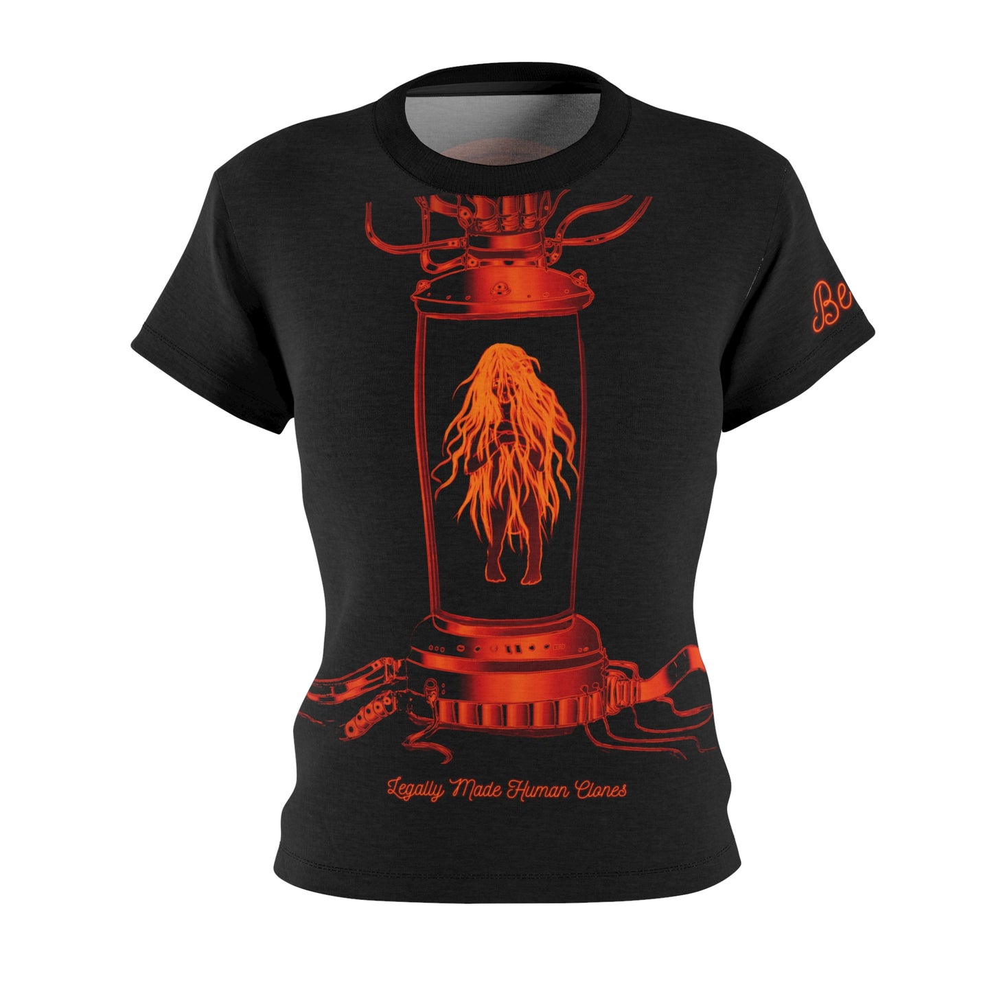 ViVi Vex in Tube Shirt - Orange on Black