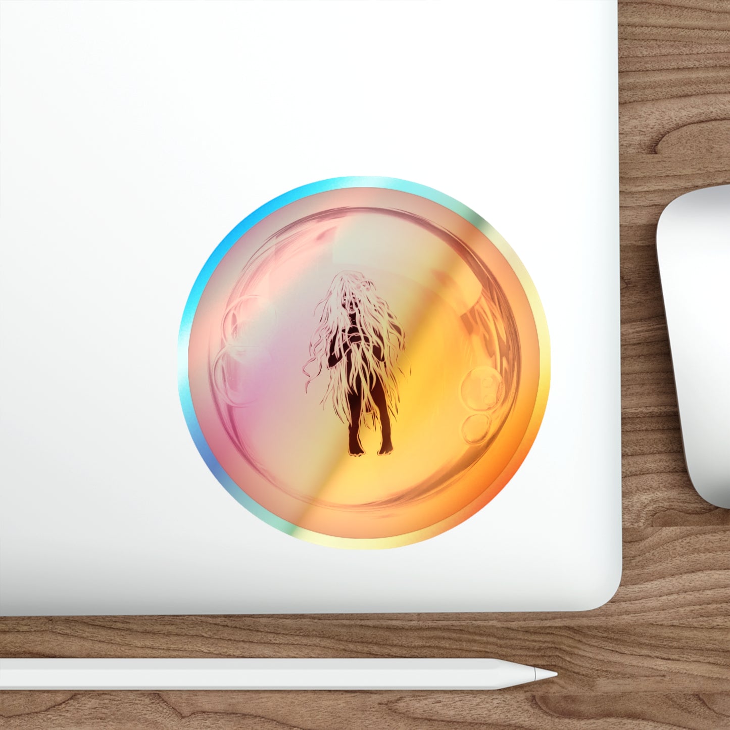 ViVi Vex Clone in Mew Bubble - Holographic Sticker - Orange