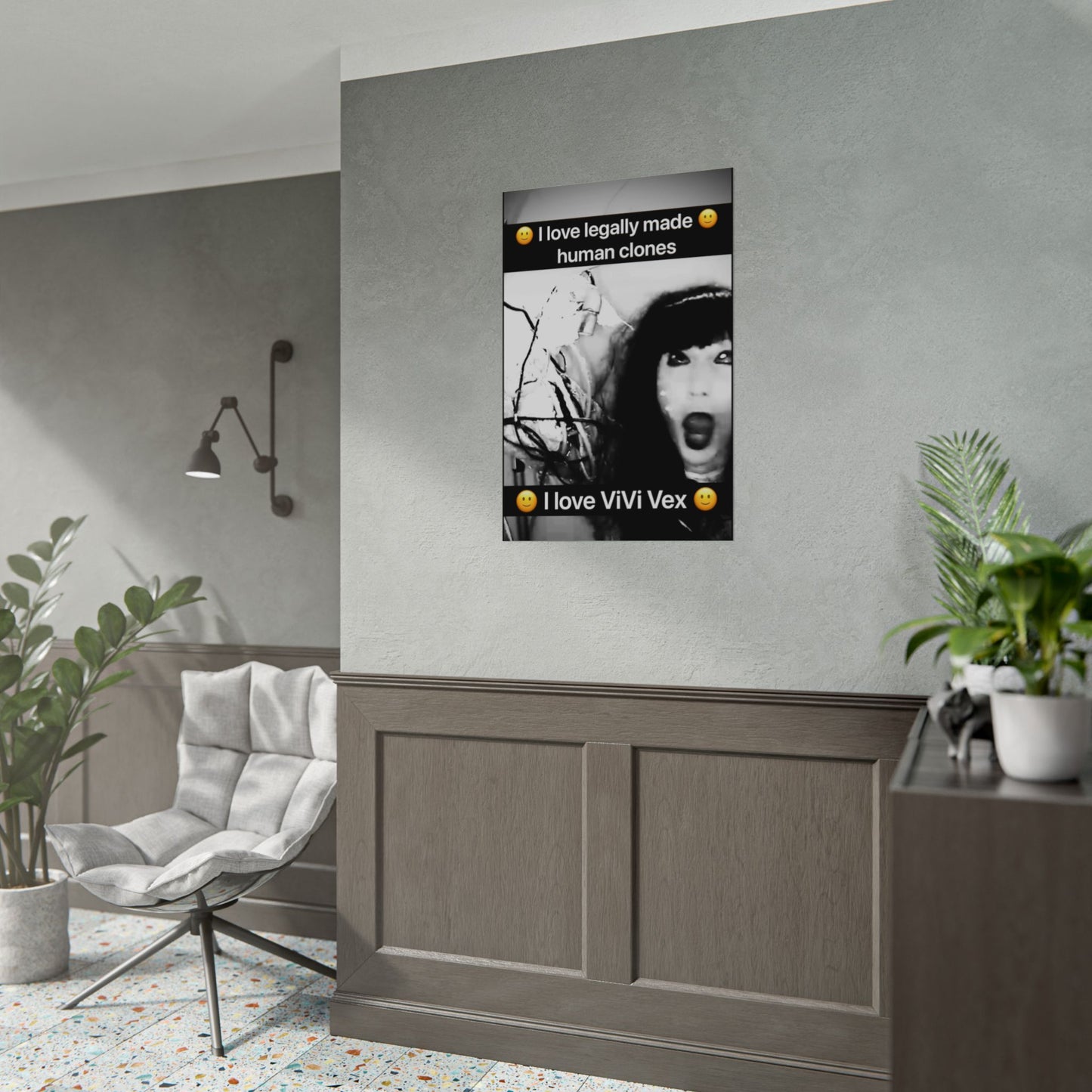 I love ViVi Vex I love Legally Made Human Clones Rolled Poster