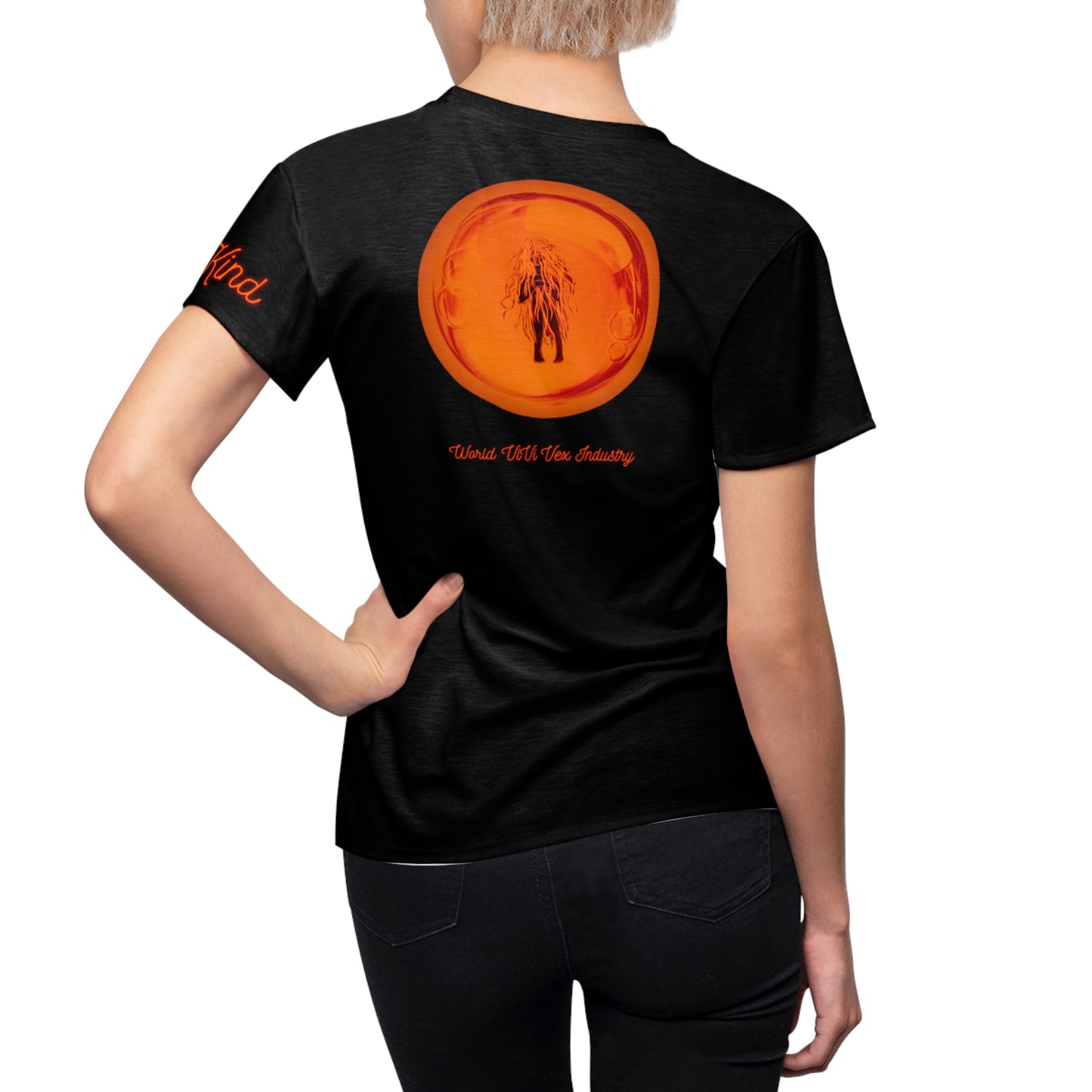 ViVi Vex in Tube Shirt - Orange on Black