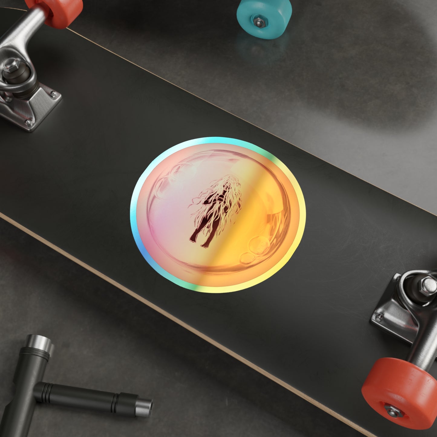 ViVi Vex Clone in Mew Bubble - Holographic Sticker - Orange
