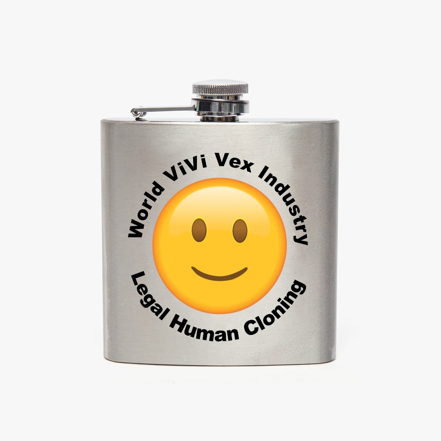 ViVi Vex World Industry Hip Flask 6oz Stainless Steel