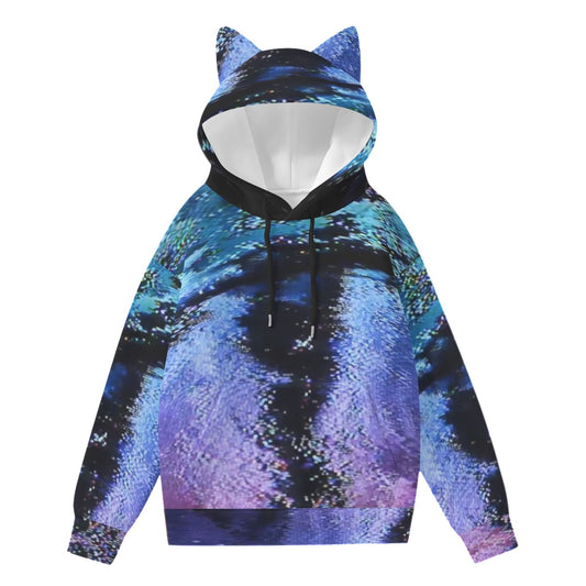 ViVi Vex [Game </3 Shark] Harsh Purp Kitty Hoodie