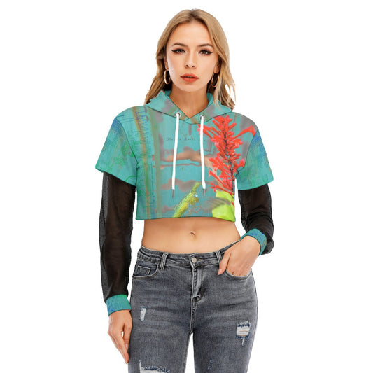 ViVi Vex Sand~Punk Florida Sweet~Tea Hoodie (Mesh Sleeve Crop Top)