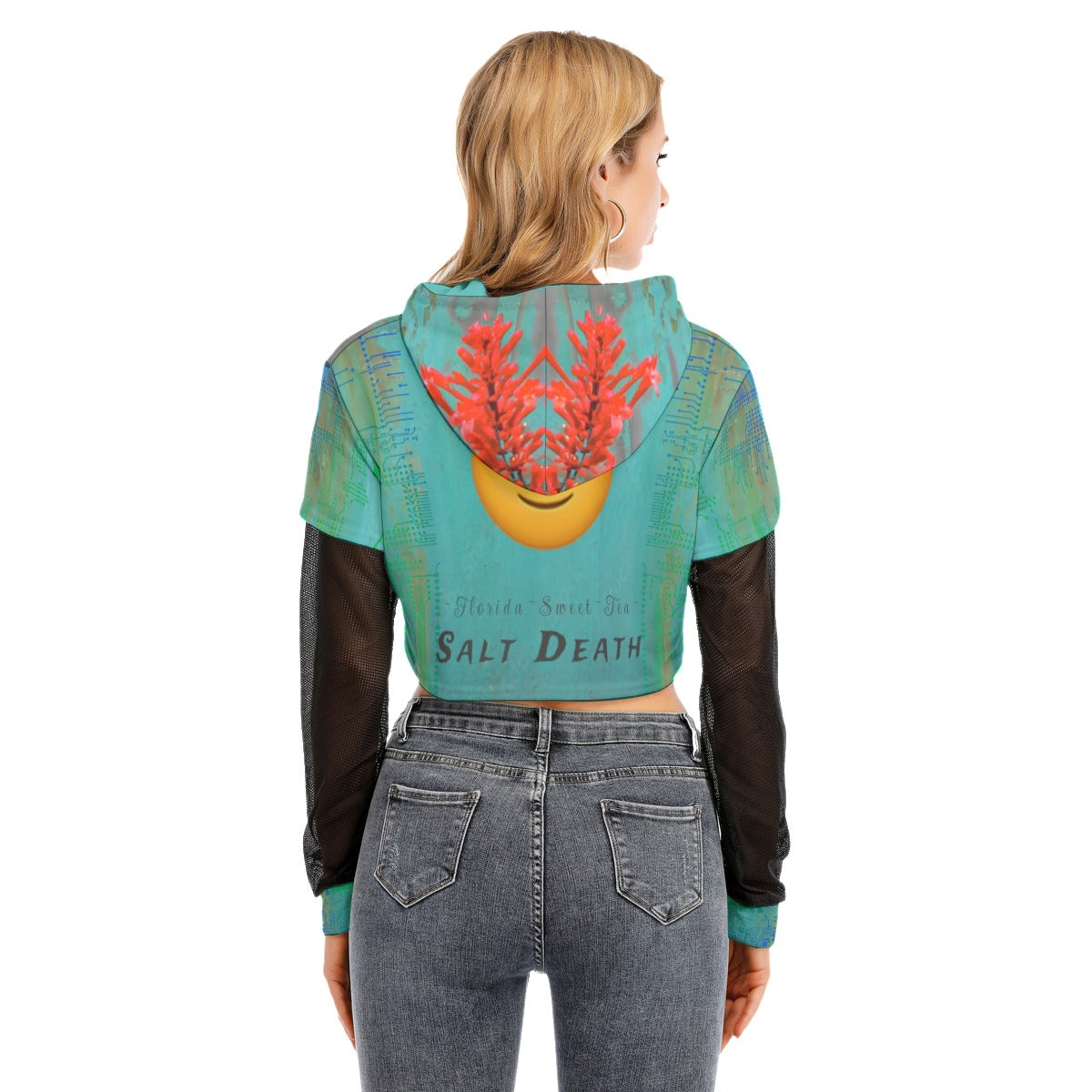 ViVi Vex Sand~Punk Florida Sweet~Tea Hoodie (Mesh Sleeve Crop Top)