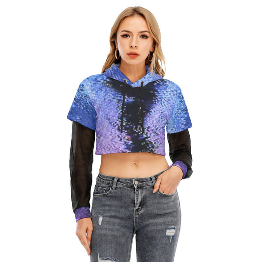 ViVi Vex [Game </3 Shark] Hoodie (Mesh Sleeve Crop Top)