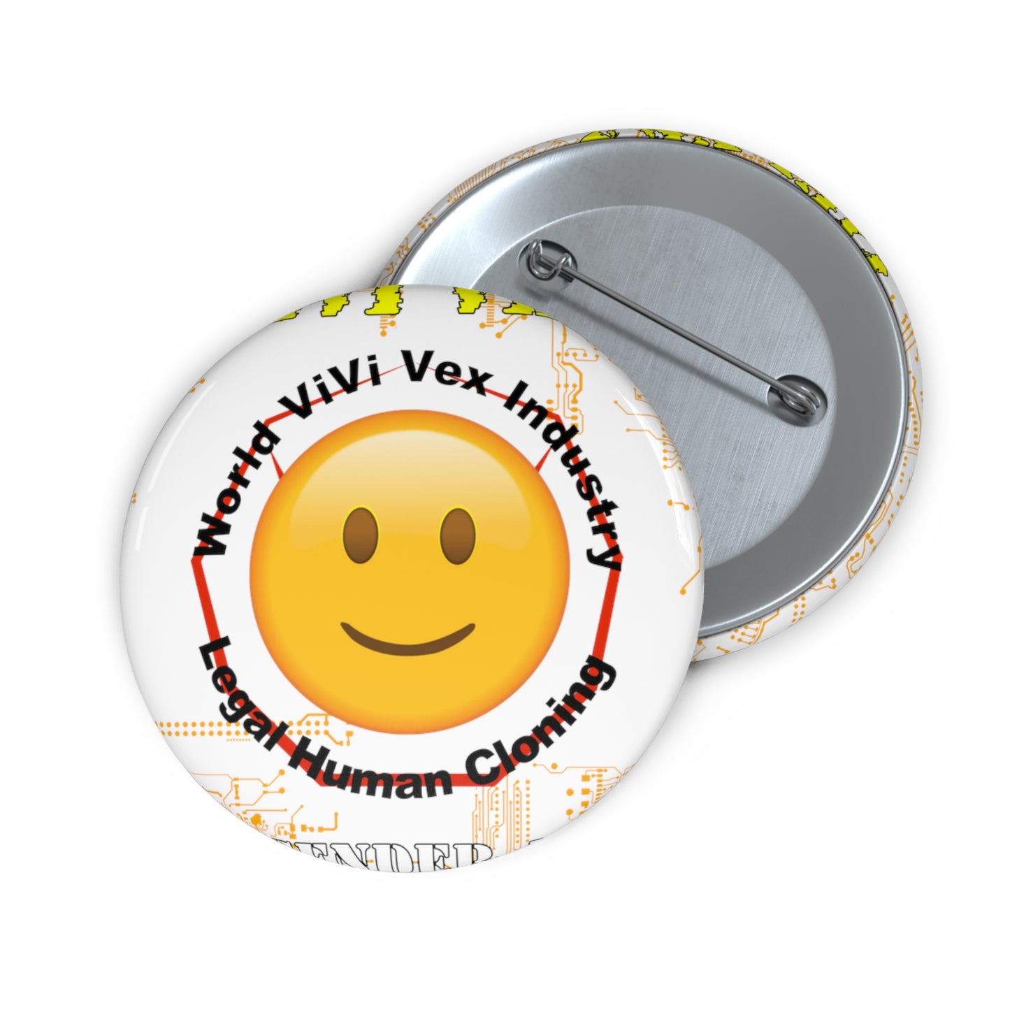 ViVi Vex Happy Pin Buttons