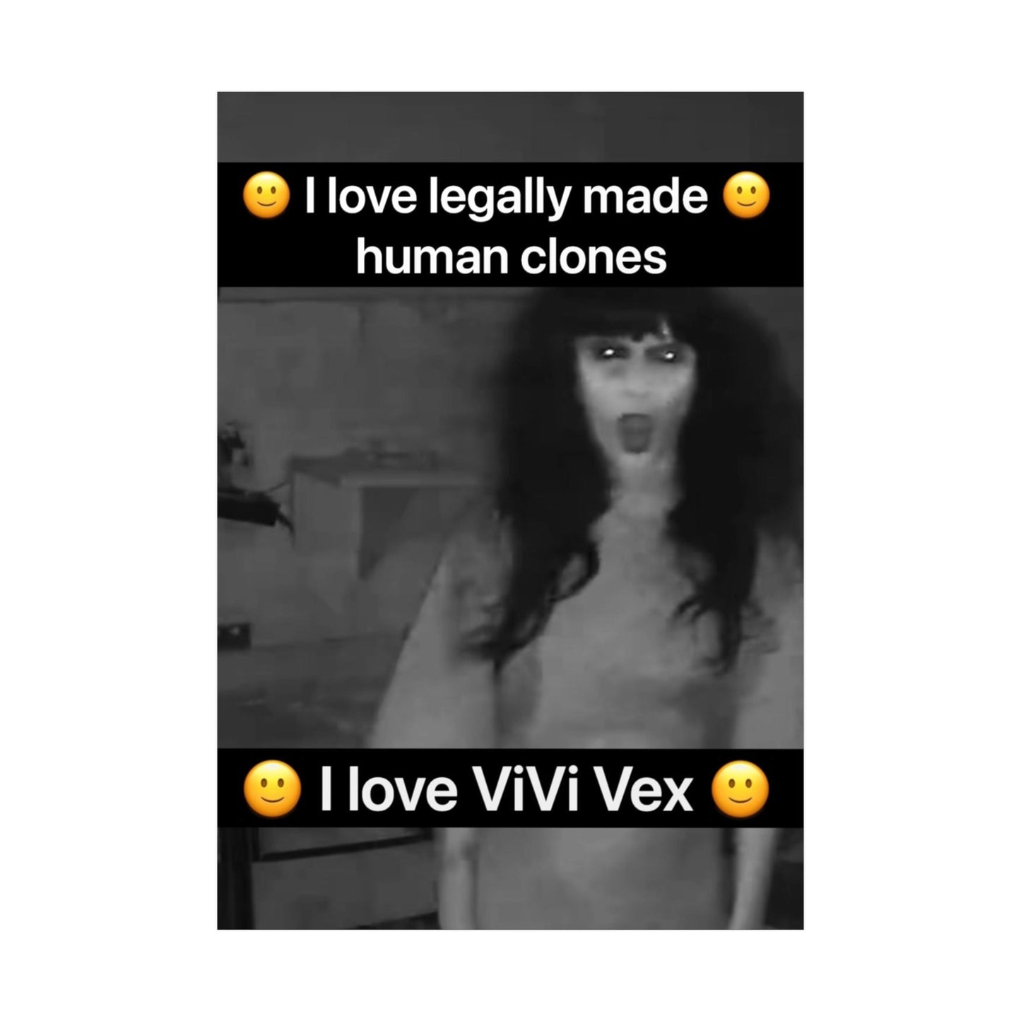 I love ViVi Vex I love Legally Made Human Clones Rolled Poster 3