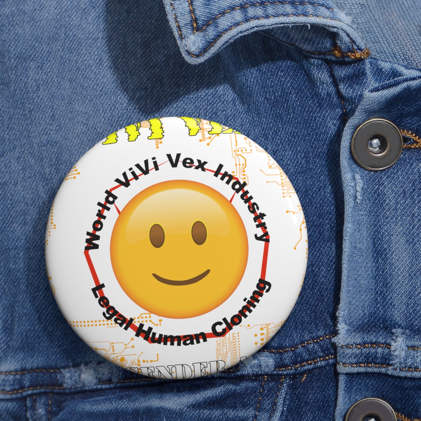 ViVi Vex Happy Pin Buttons