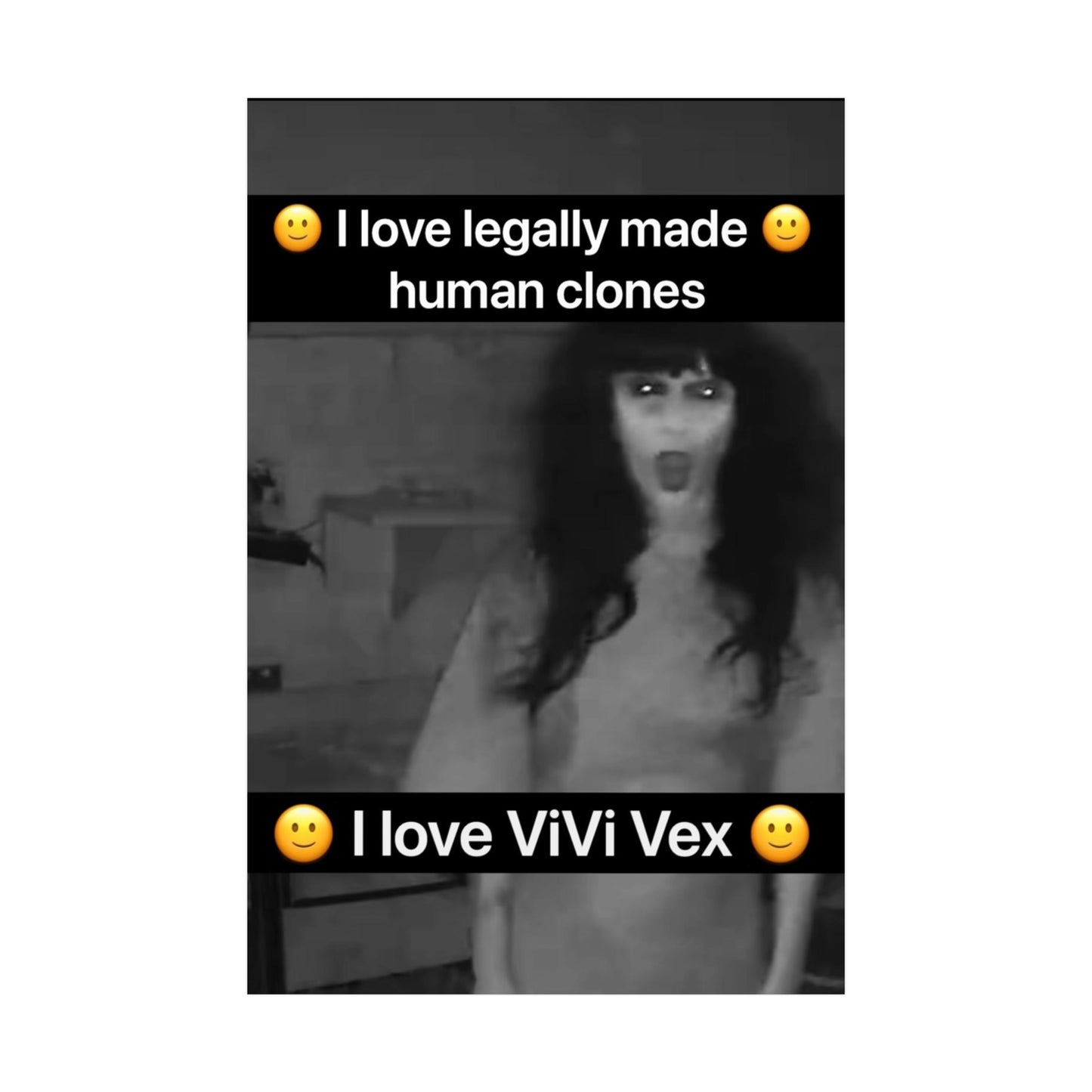 I love ViVi Vex I love Legally Made Human Clones Rolled Poster 3