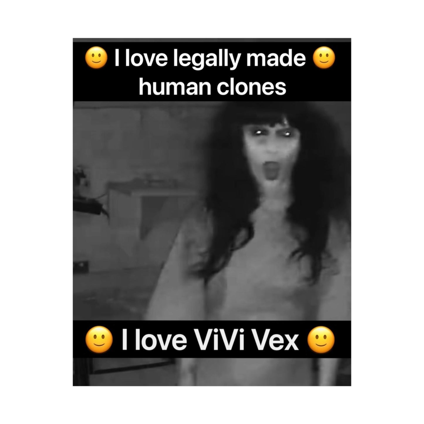 I love ViVi Vex I love Legally Made Human Clones Rolled Poster 3